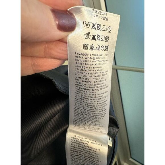 Hache NWT Drawstring Blouse in Charcoal Grey Size IT 44/US 8 - Picture 9 of 10